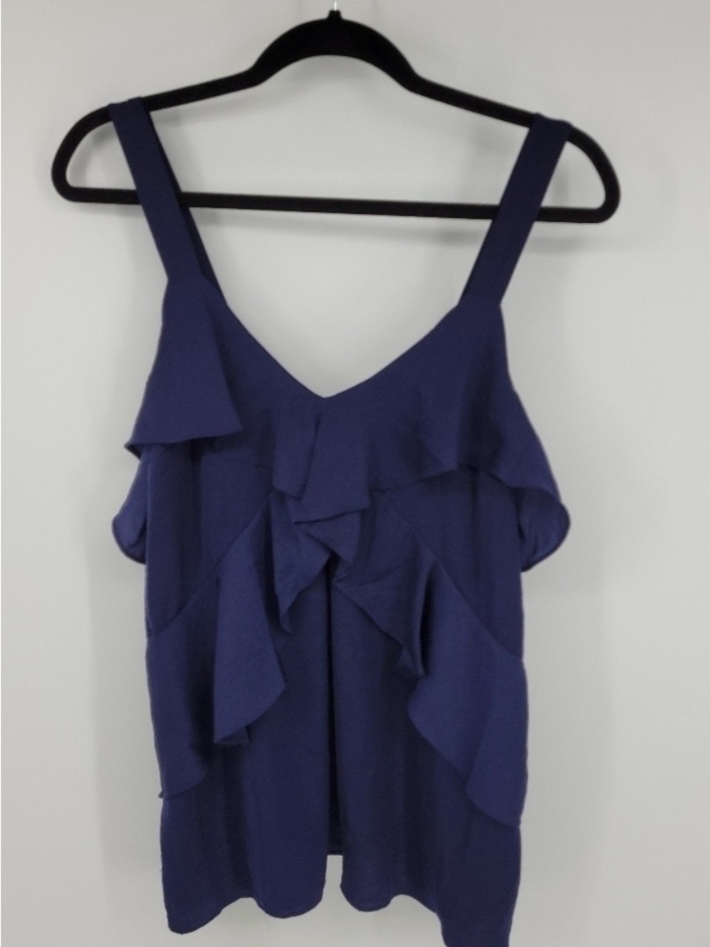 Michael Kors Navy Ruffle Camisole